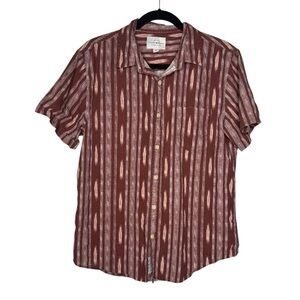 Lucky Brand women's M button down cotton shirt western navajo rodeo boho
